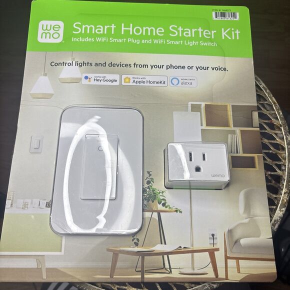 Wemo Smart Home Starter Kit Smart Plug & Switch Controlled Google Apple Alexa - Picture 1 of 9